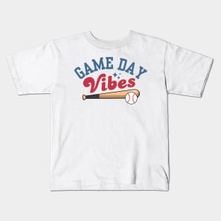 Game Day Vibes Baseball Kids T-Shirt